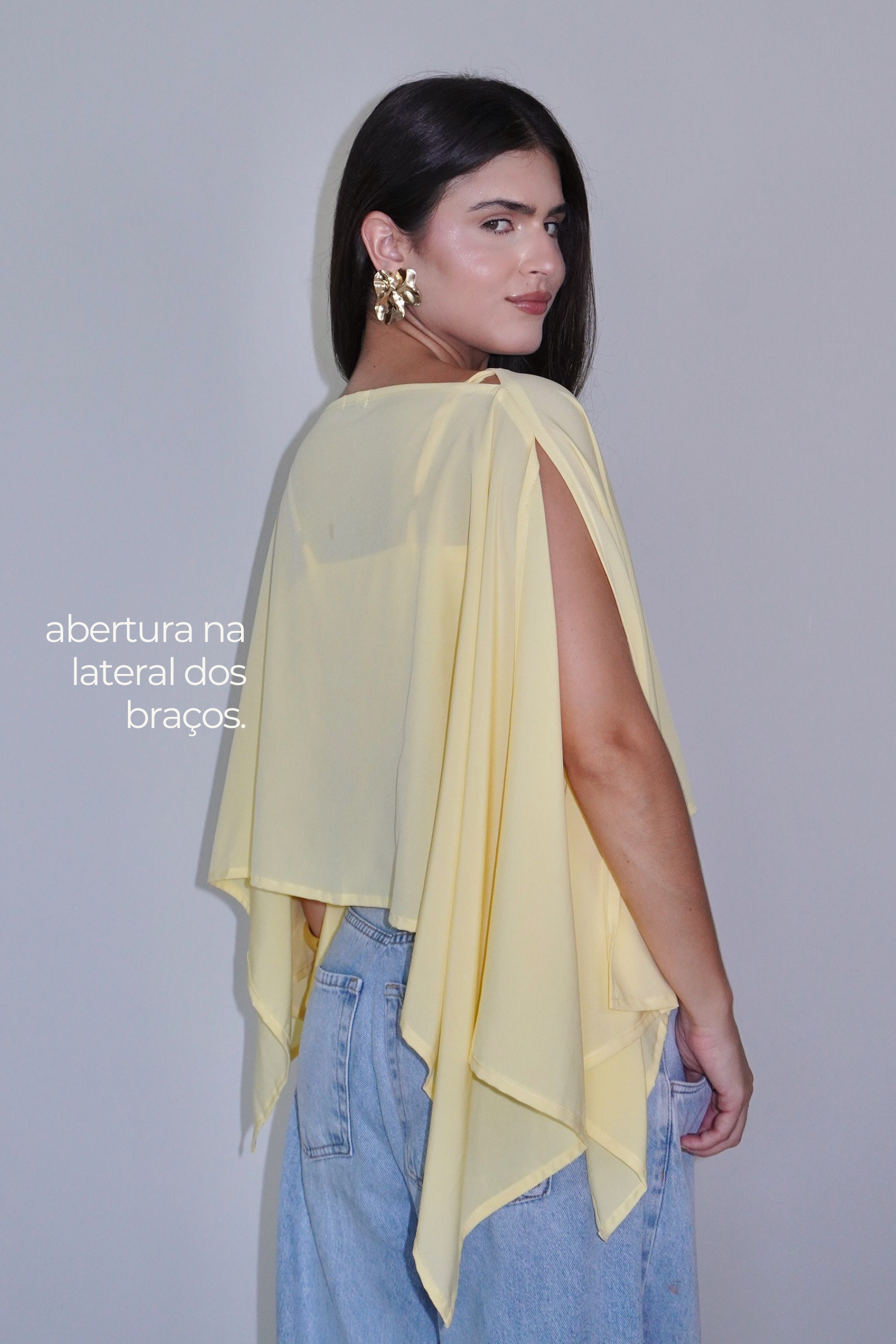 BATA AMÉLIA AMARELO MANTEIGA - Fluída com Top