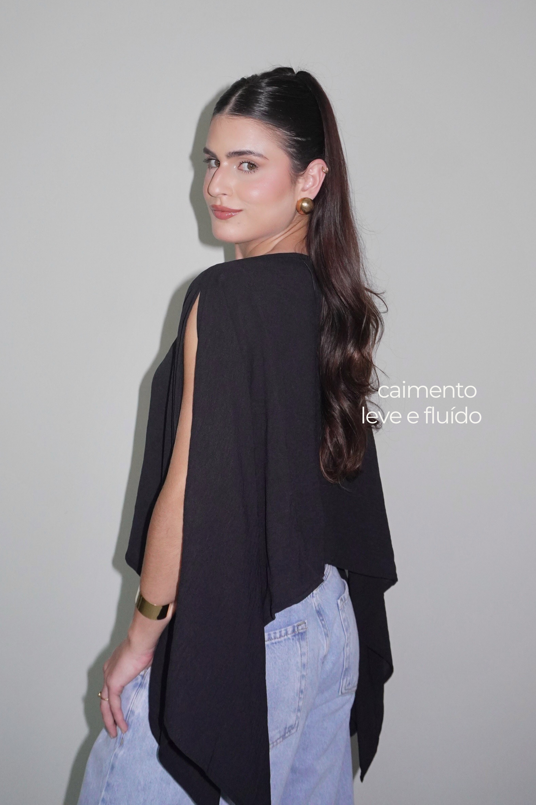 BATA AMÉLIA PRETA - Fluída com Top