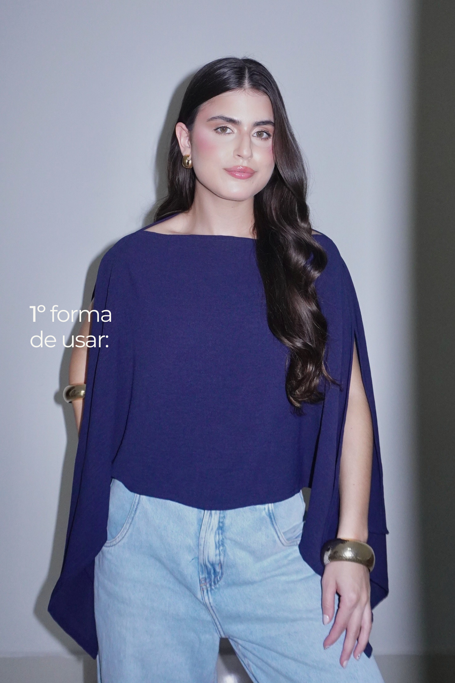 BATA AMÉLIA AZUL MARINHO - Fluída com Top
