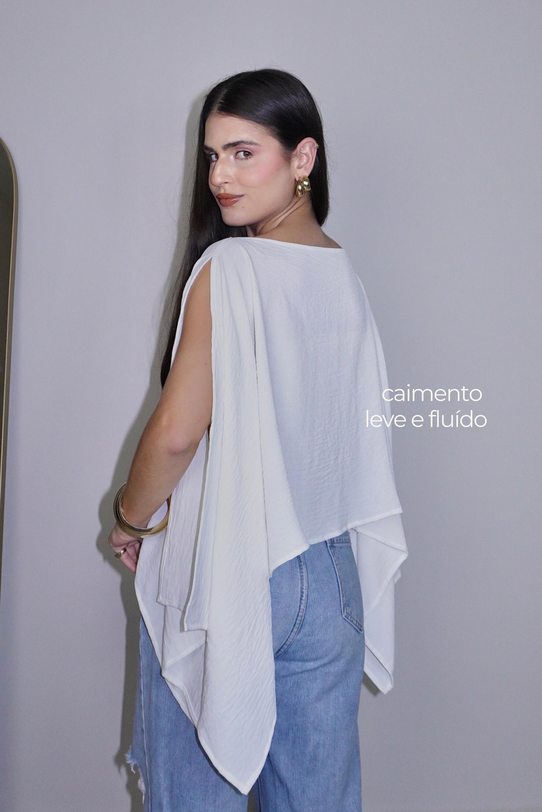 BATA AMÉLIA BRANCA - Fluída com Top