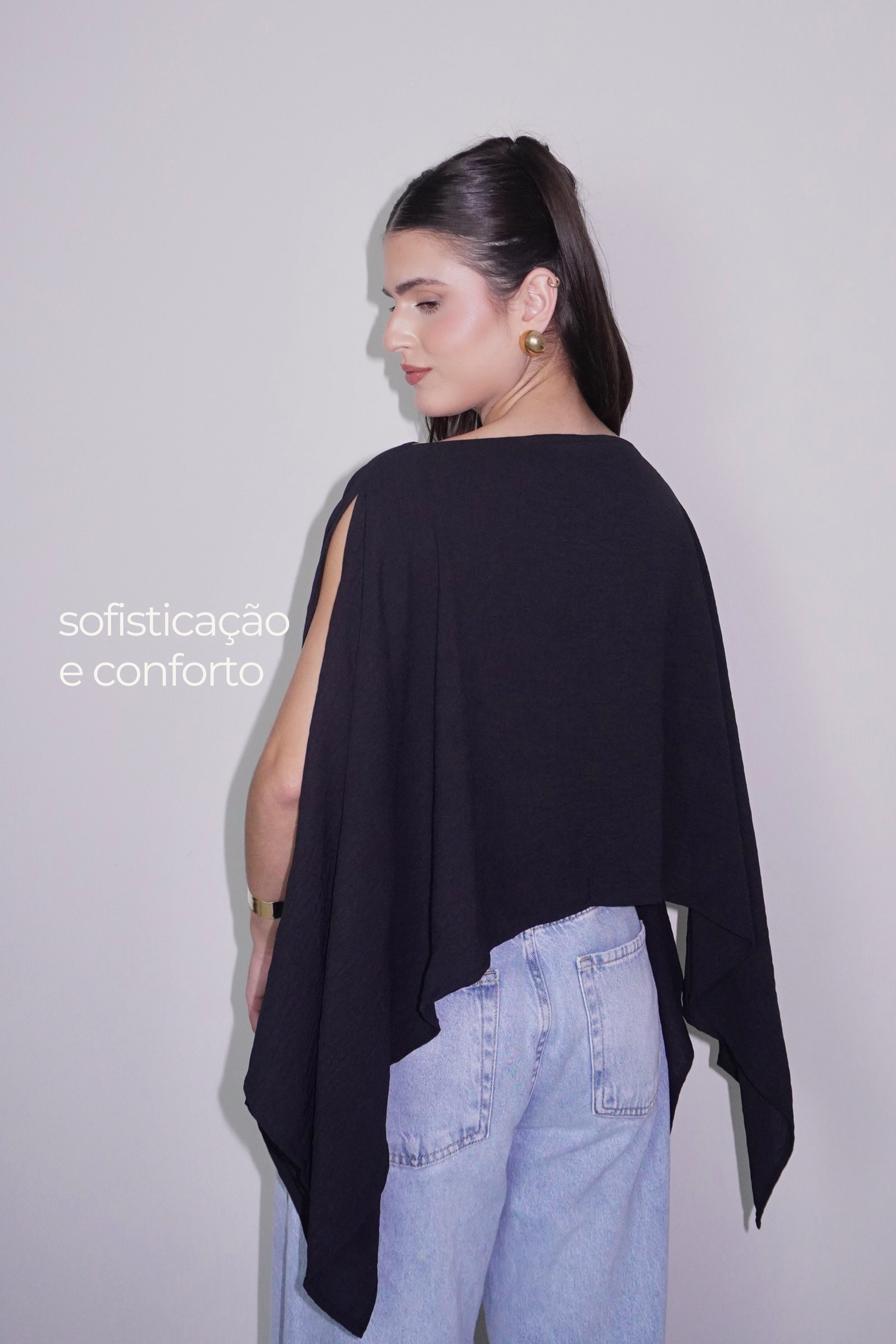 BATA AMÉLIA PRETA - Fluída com Top