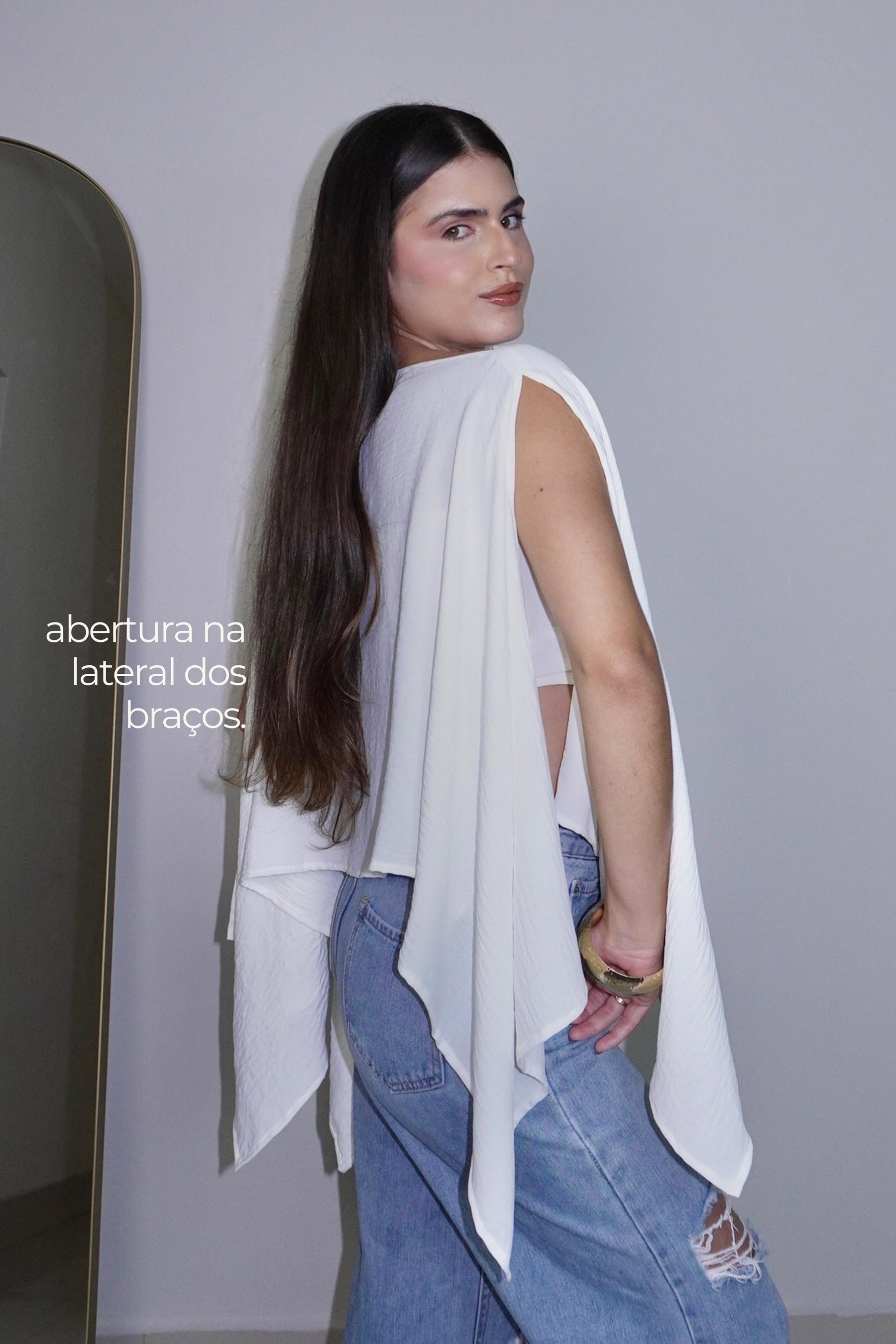 BATA AMÉLIA BRANCA - Fluída com Top