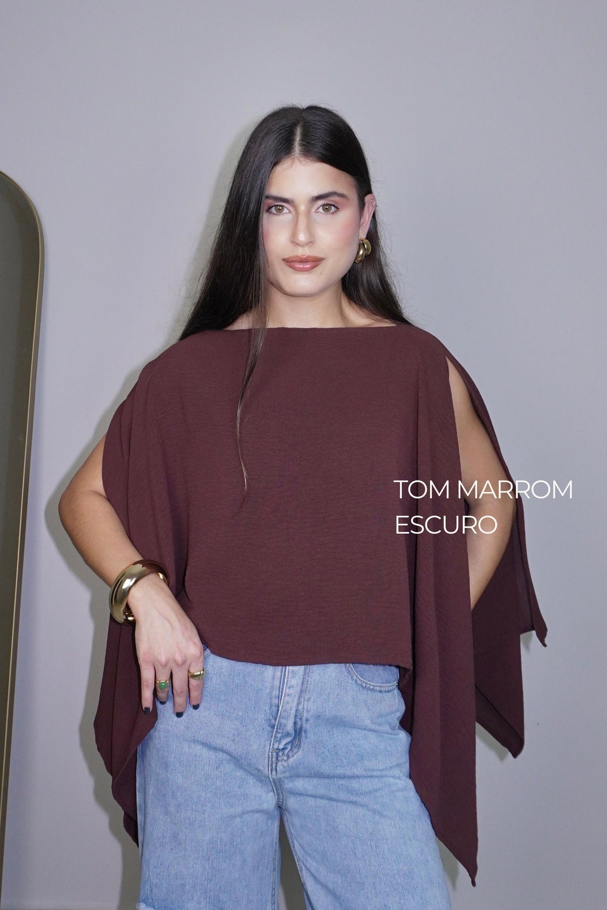 BATA AMÉLIA MARROM - Fluída com Top