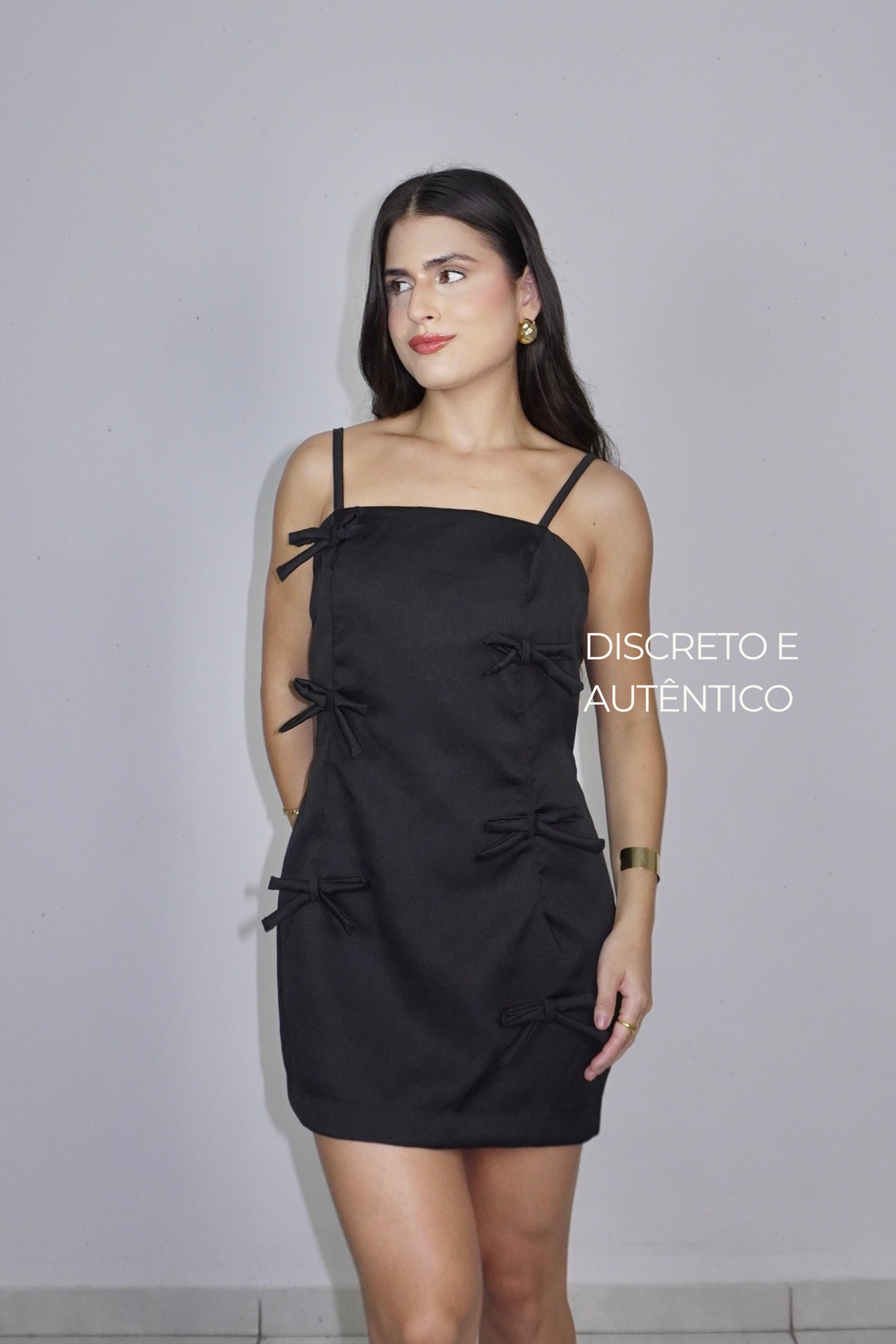 VESTIDO LIA PRETO - Curto com laços