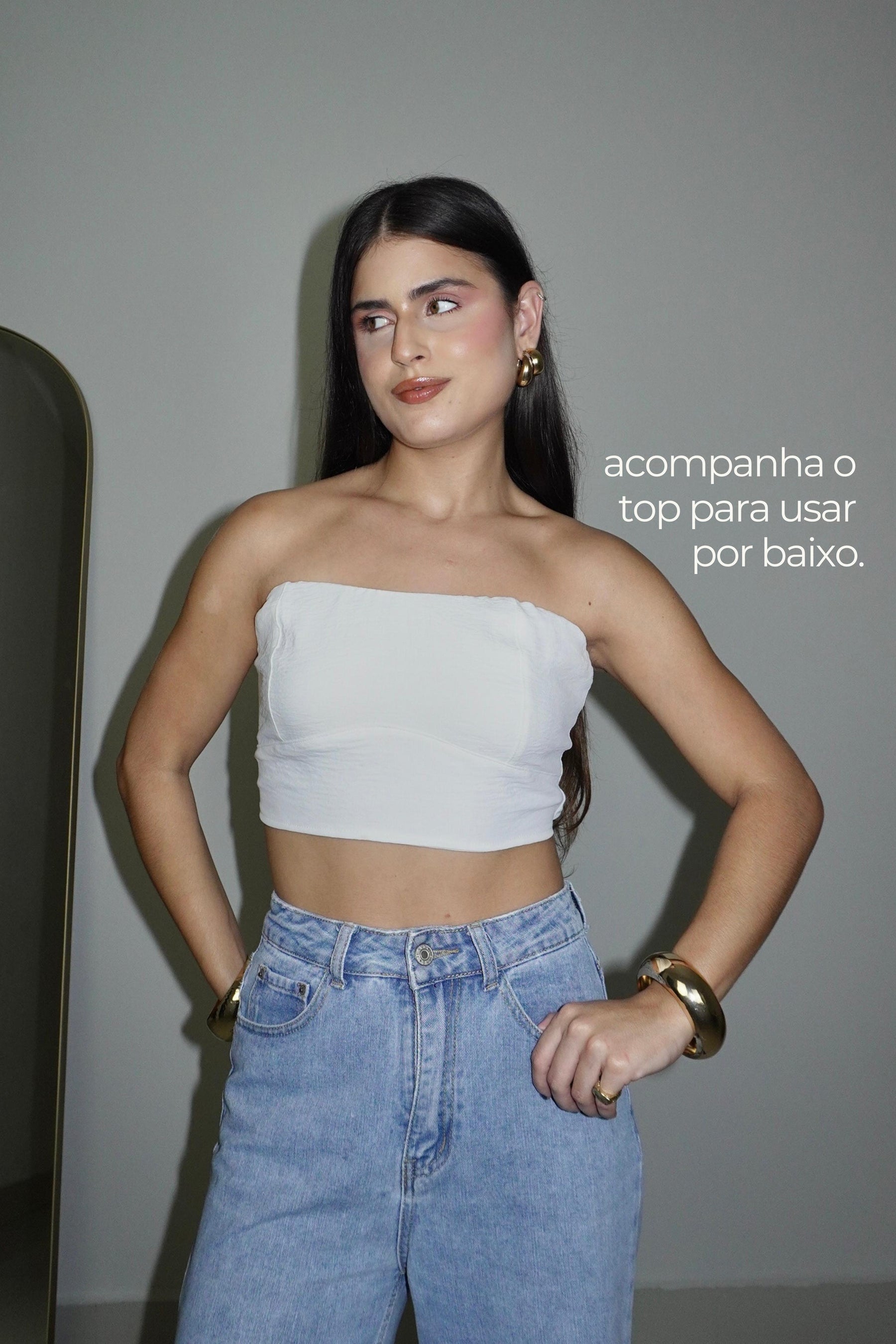 BATA AMÉLIA BRANCA - Fluída com Top