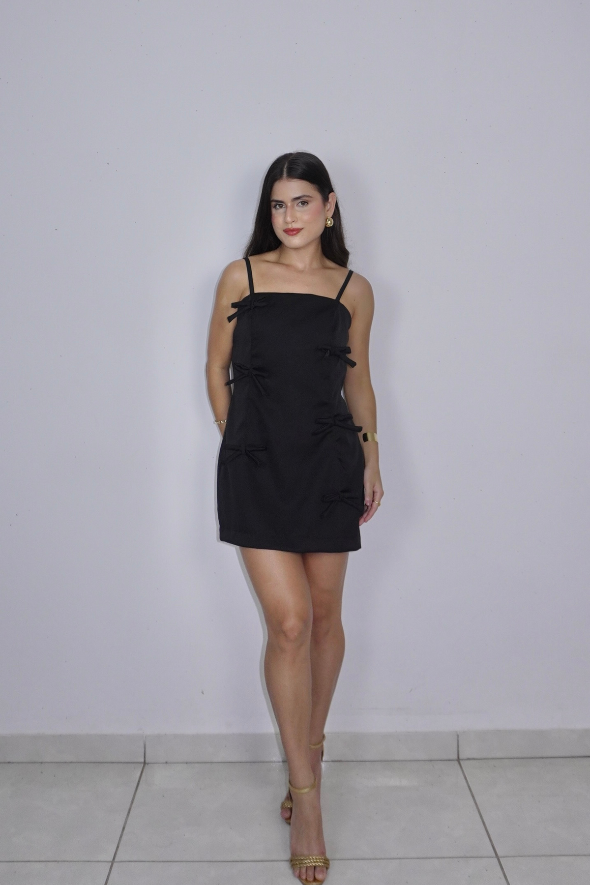 VESTIDO LIA PRETO - Curto com laços