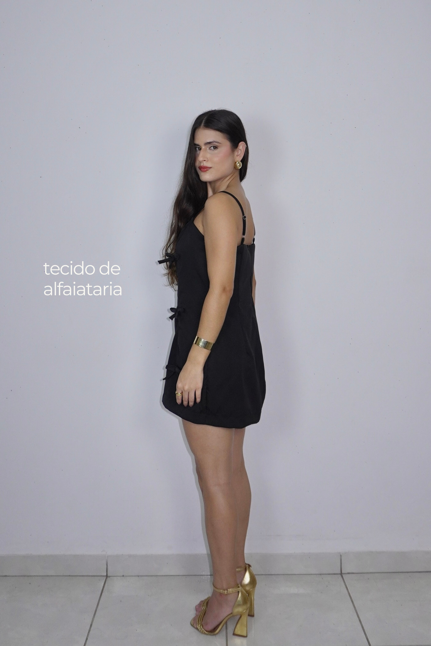 VESTIDO LIA PRETO - Curto com laços