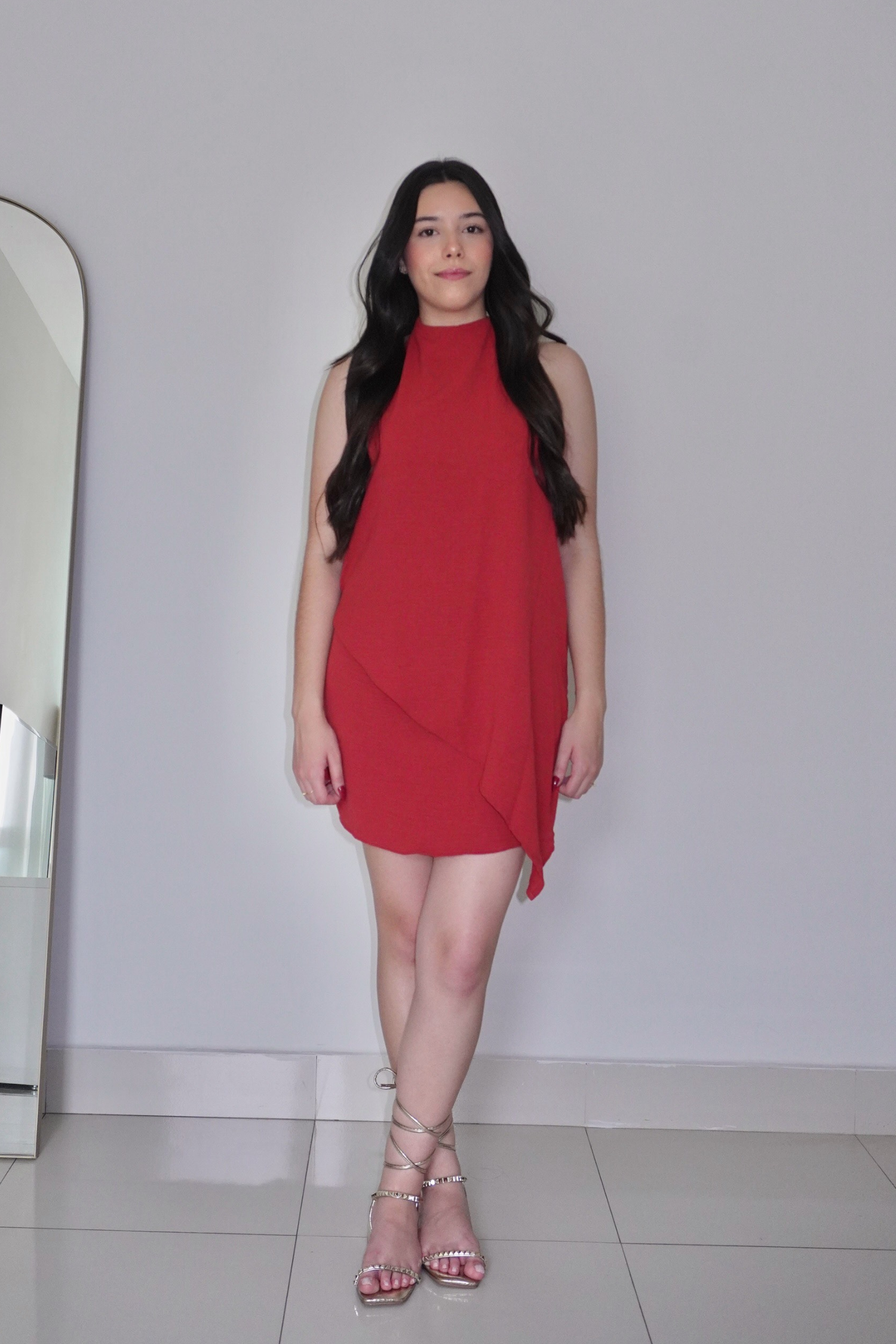 VESTIDO BRISA TERRACOTA - Curto com decote nas costas
