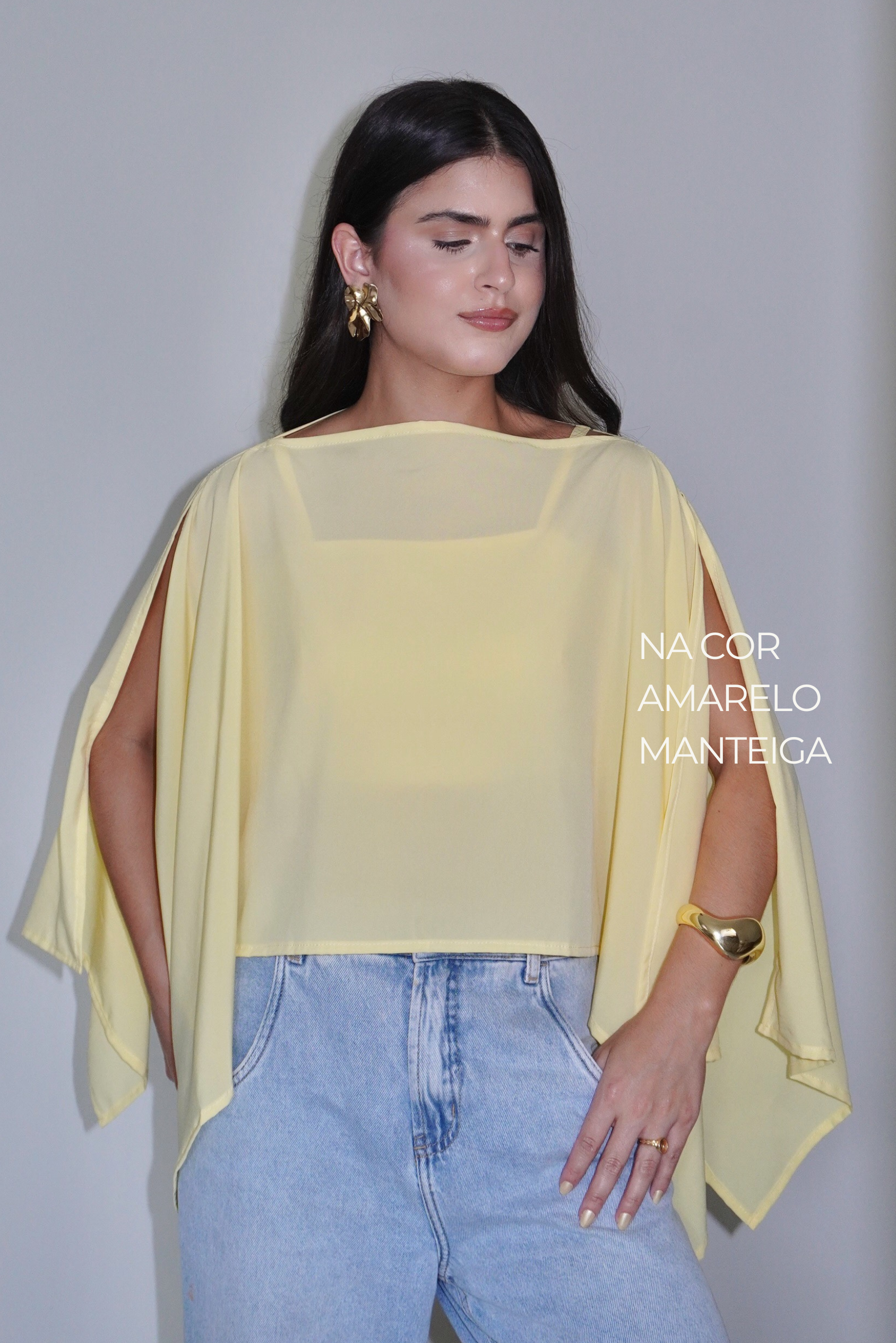 BATA AMÉLIA AMARELO MANTEIGA - Fluída com Top