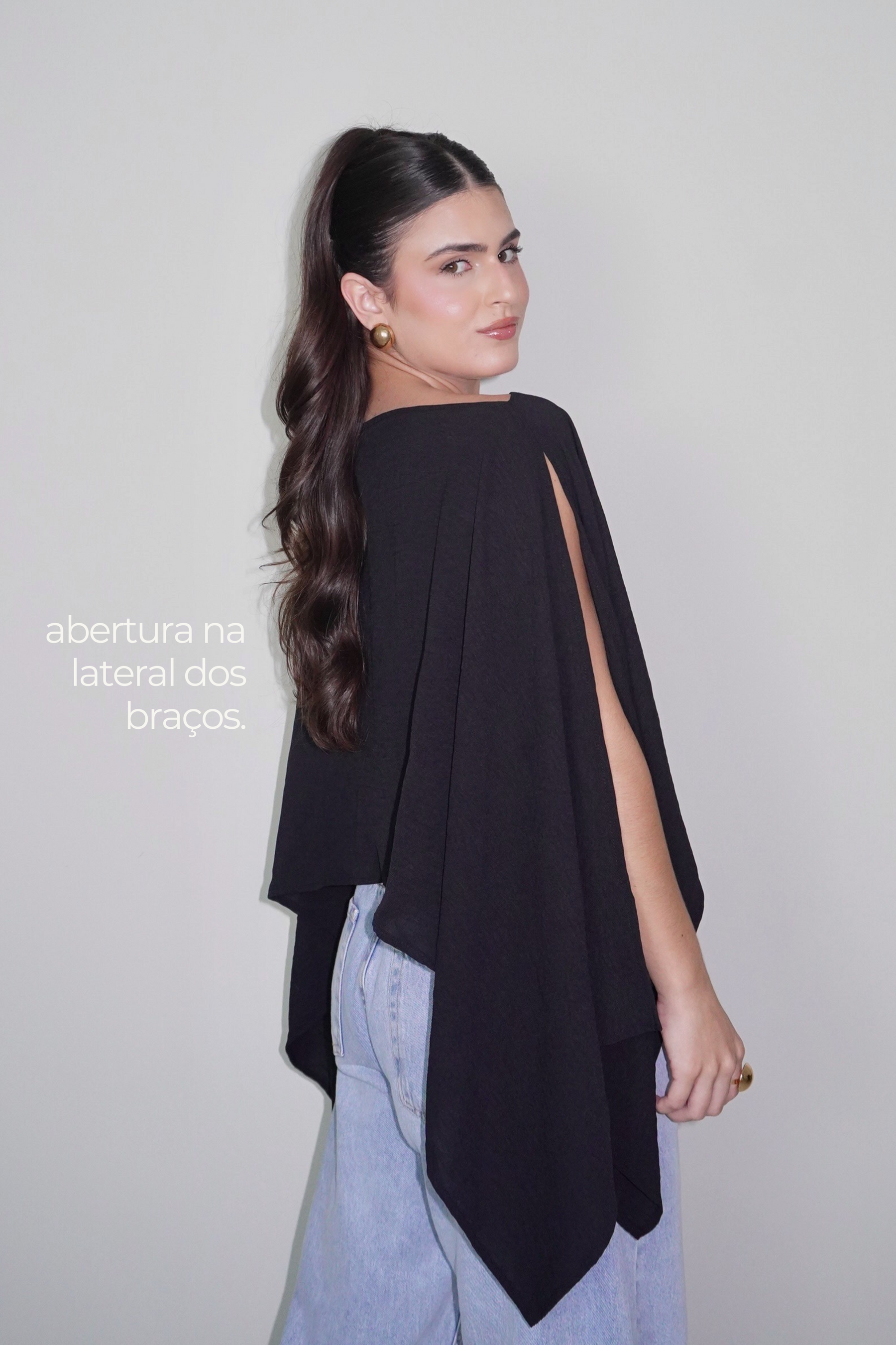 BATA AMÉLIA PRETA - Fluída com Top