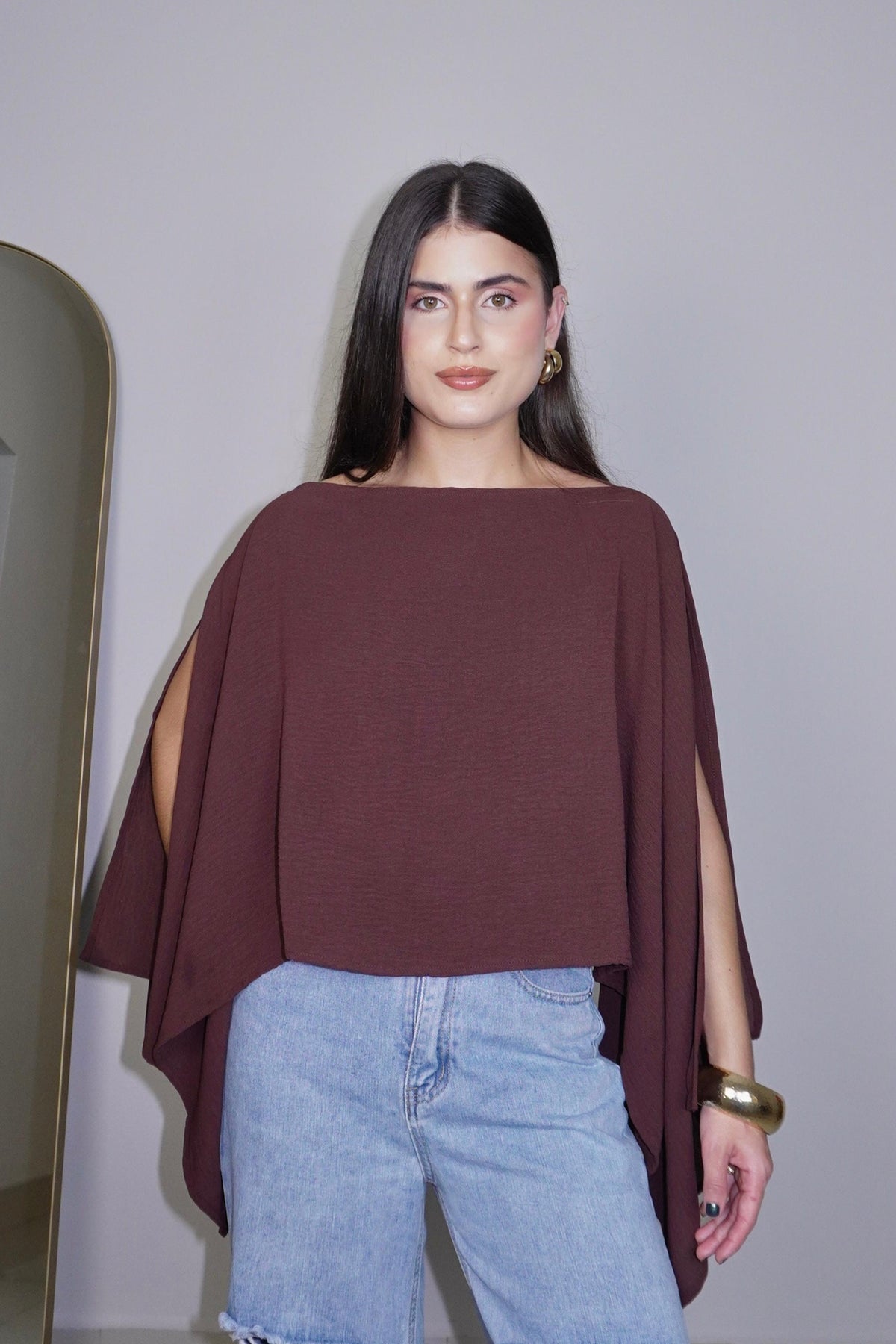 BATA AMÉLIA MARROM - Fluída com Top