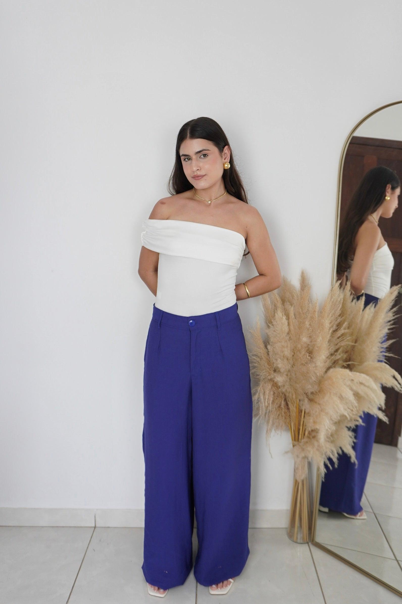 CALÇA ALFAIATARIA MAFÊ AZUL MARINHO