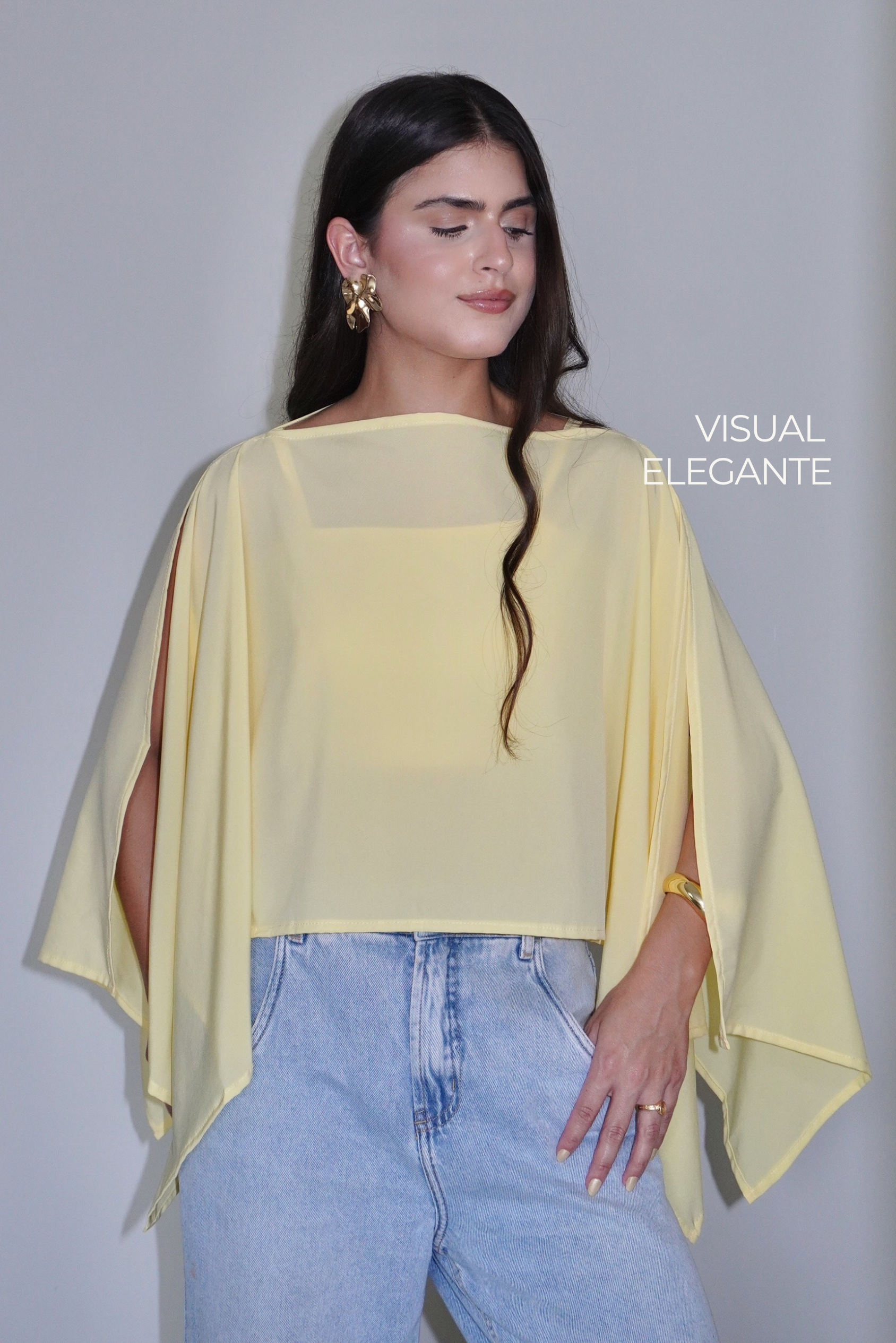 BATA AMÉLIA AMARELO MANTEIGA - Fluída com Top