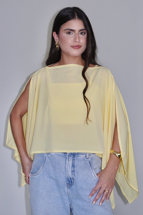 BATA AMÉLIA AMARELO MANTEIGA - Fluída com Top
