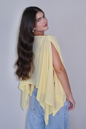 BATA AMÉLIA AMARELO MANTEIGA - Fluída com Top