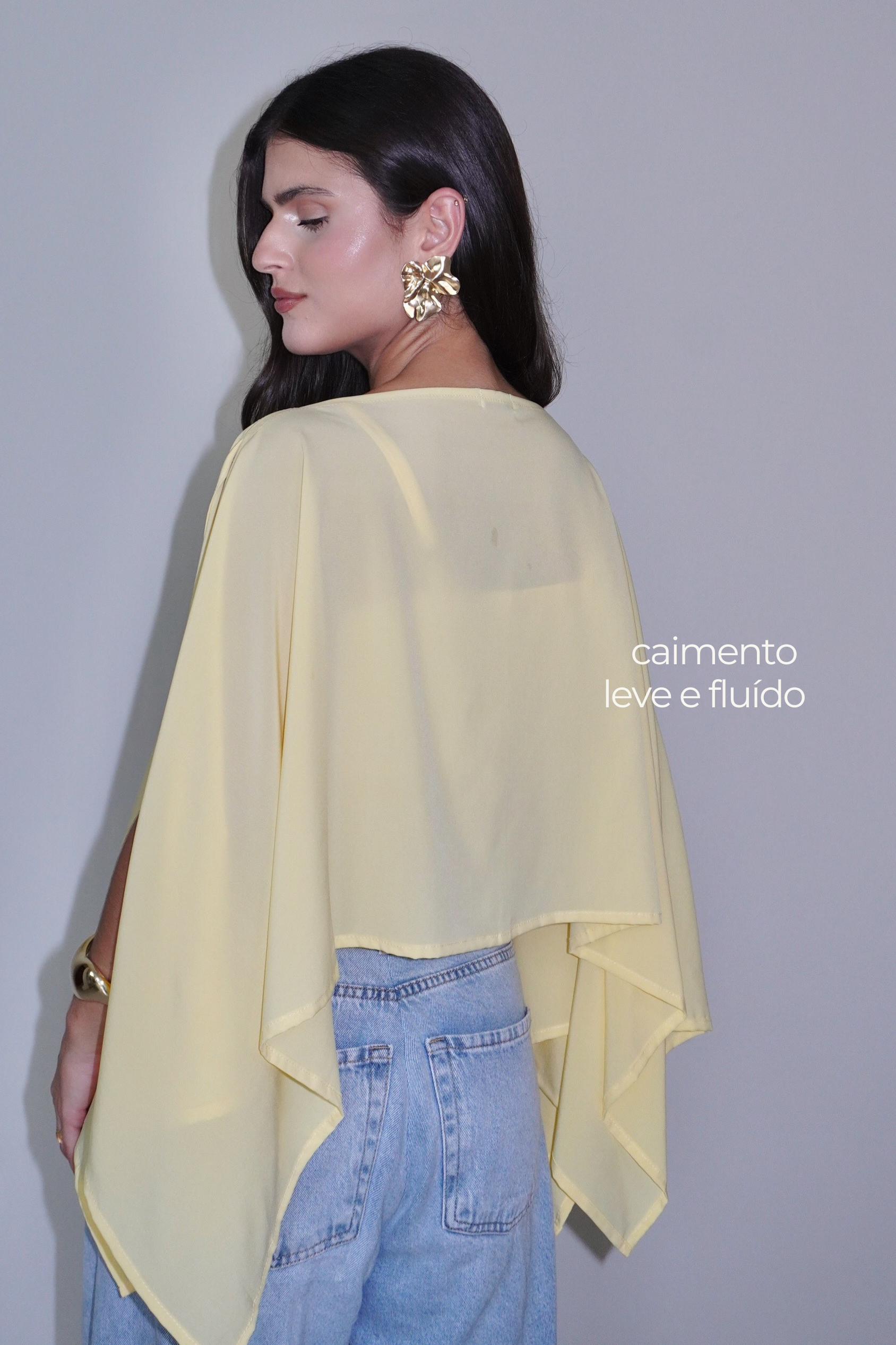 BATA AMÉLIA AMARELO MANTEIGA - Fluída com Top