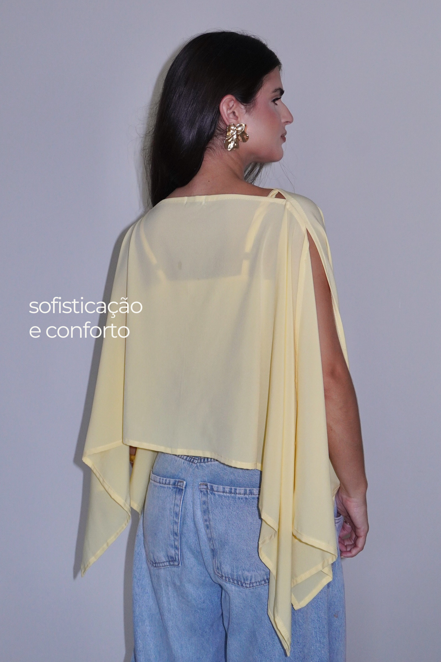 BATA AMÉLIA AMARELO MANTEIGA - Fluída com Top