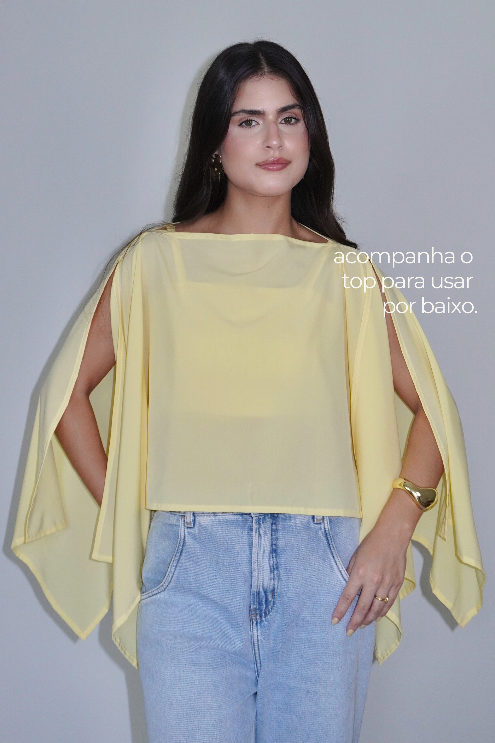 BATA AMÉLIA AMARELO MANTEIGA - Fluída com Top