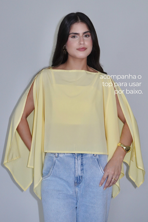 BATA AMÉLIA AMARELO MANTEIGA - Fluída com Top