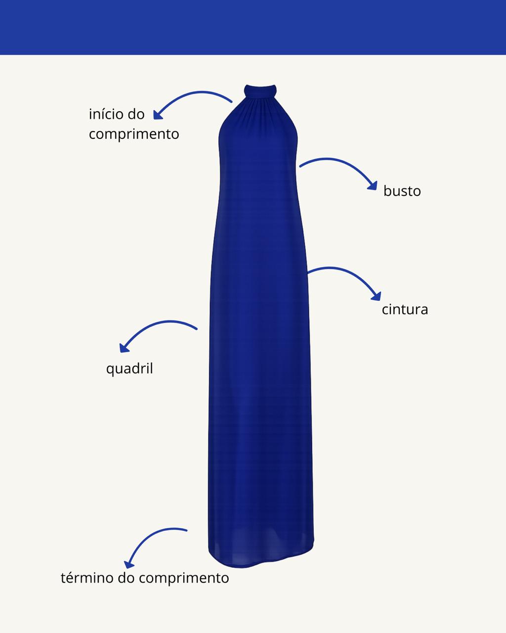 Tabela de medidas do produto